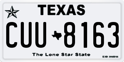 TX license plate CUU8163