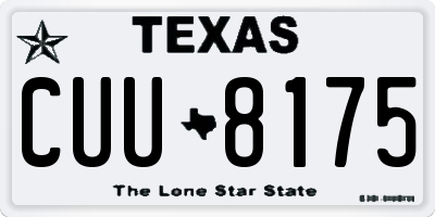 TX license plate CUU8175