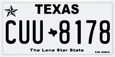 TX license plate CUU8178