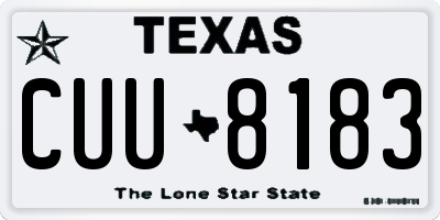 TX license plate CUU8183