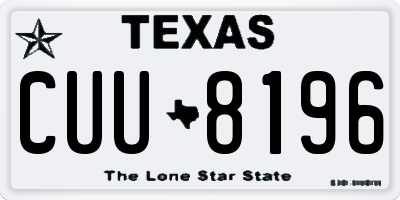 TX license plate CUU8196