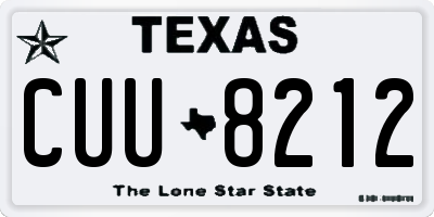 TX license plate CUU8212