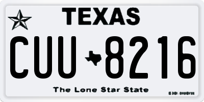 TX license plate CUU8216