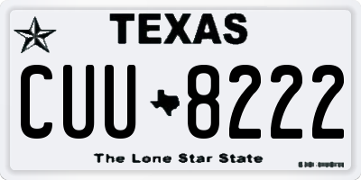 TX license plate CUU8222