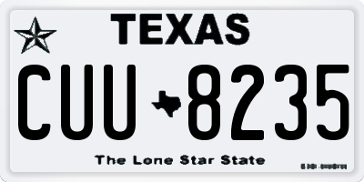 TX license plate CUU8235