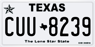 TX license plate CUU8239