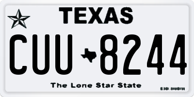 TX license plate CUU8244