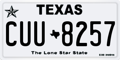 TX license plate CUU8257