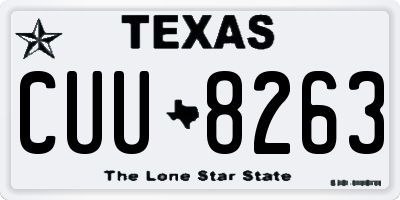TX license plate CUU8263