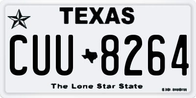 TX license plate CUU8264