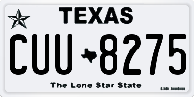 TX license plate CUU8275