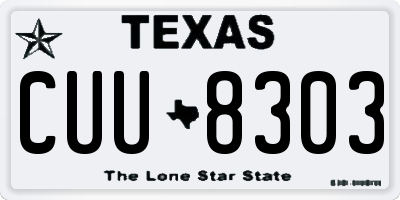 TX license plate CUU8303