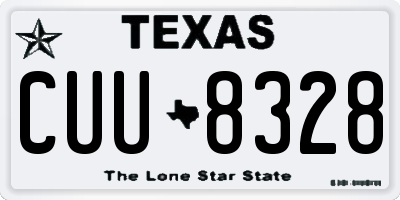 TX license plate CUU8328