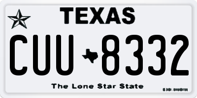 TX license plate CUU8332