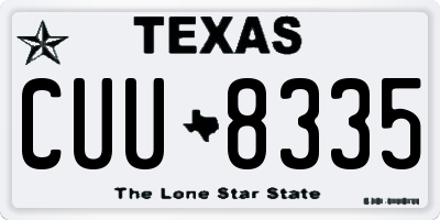 TX license plate CUU8335