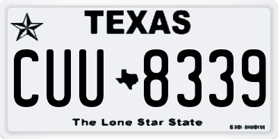 TX license plate CUU8339