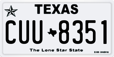 TX license plate CUU8351