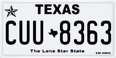 TX license plate CUU8363