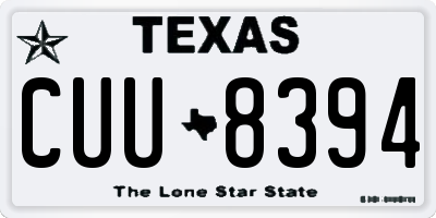 TX license plate CUU8394