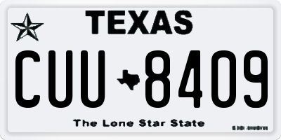 TX license plate CUU8409
