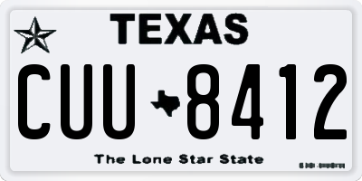 TX license plate CUU8412