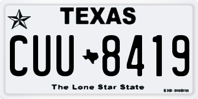 TX license plate CUU8419