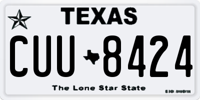 TX license plate CUU8424