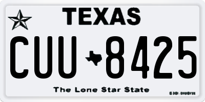 TX license plate CUU8425