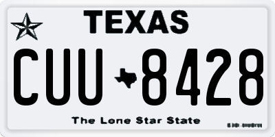 TX license plate CUU8428
