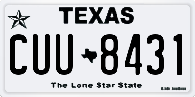 TX license plate CUU8431