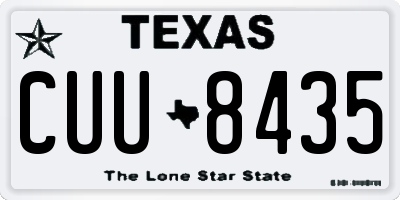 TX license plate CUU8435