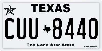 TX license plate CUU8440