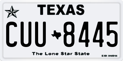 TX license plate CUU8445