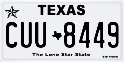 TX license plate CUU8449