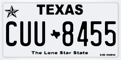 TX license plate CUU8455