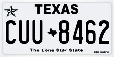 TX license plate CUU8462