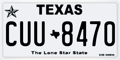TX license plate CUU8470