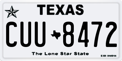 TX license plate CUU8472