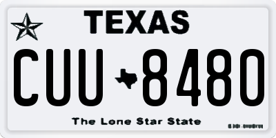 TX license plate CUU8480