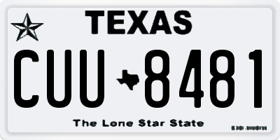 TX license plate CUU8481