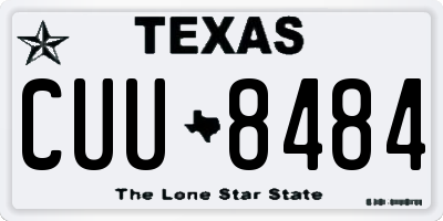 TX license plate CUU8484