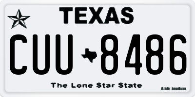 TX license plate CUU8486