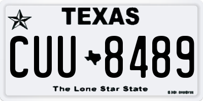TX license plate CUU8489