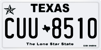 TX license plate CUU8510