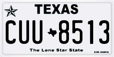 TX license plate CUU8513