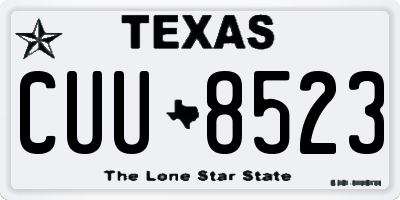TX license plate CUU8523