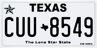 TX license plate CUU8549
