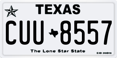 TX license plate CUU8557