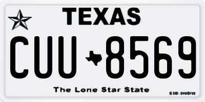 TX license plate CUU8569