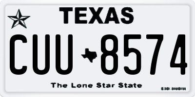 TX license plate CUU8574